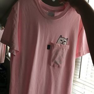 Pastel pink rip n dip tee